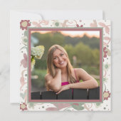 Jolie Floral Custom Photo Graduation Invitation (Dos)