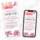 Jolie Floral Funeral Invitation numérique