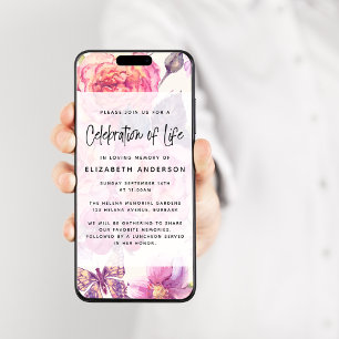 Jolie Floral Funeral Invitation numérique