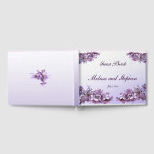 Jolie Floral Lilac Fleurs Mariage Livre d'invité (Complet)