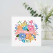 Jolie florale Bouquet Maman Carte d'anniversaire (Debout devant)