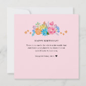 Jolie florale Bouquet Maman Carte d'anniversaire (Dos)