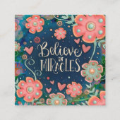 Jolie florale croire en Miracles Cartes de gentill (Devant)