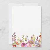 Jolie florale délicieuse | Invitation au baptême (Dos)