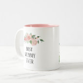 Jolie florale Meilleure Jamais Mummy Coffee Mug à  (Devant gauche)