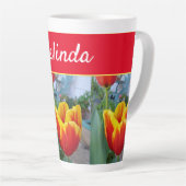 Jolie florale Pastel Tulip Abeille rose FEMMES Mug (Angle droit)