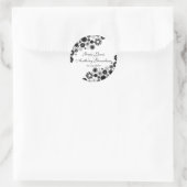 Jolie florale Stickers Noir (Sac)