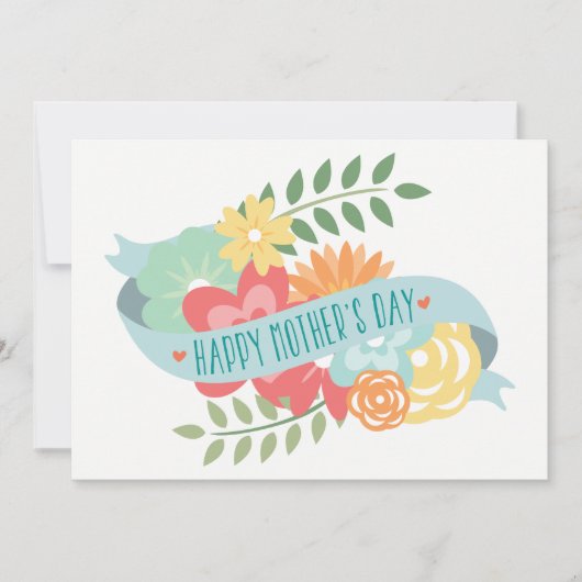 Jolie Florals Carte de jour des mères (Devant)