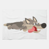 Jolie flotte Cartoon Wolf Serviette de cuisine (Horizontal)
