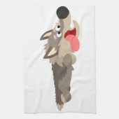 Jolie flotte Cartoon Wolf Serviette de cuisine (Vertical)