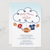 Jolie Football Baby Shower Invitations (Devant / Derrière)