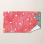 Jolie fraise à l'aquarelle (Serviette à main)