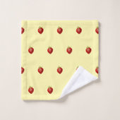 Jolie fraise girly sur crème (Gant de toilette)