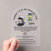 Jolie Frog Graduation Acrylique Invitation (In situ (ordinateur de poche))