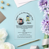 Jolie Frog Graduation Acrylique Invitation (Insitu (Mariage))