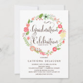 Jolie Garden Wreath Graduation Party Invitation (Devant)