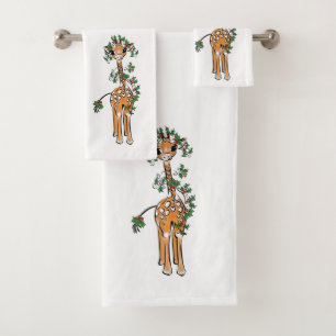 Jolie Giraffe de Noël Holly Garland