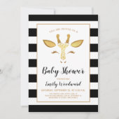 Jolie Giraffe Or Face Baby shower Invitation (Devant)