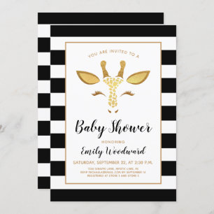 Jolie Giraffe Or Face Baby shower Invitation