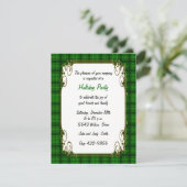 Jolie Green Plaid Invitation de vacances (Debout devant)