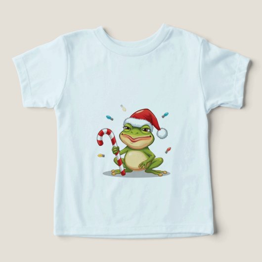 Jolie grenouille de Noël avec canne à sucre - Vaca (Design Recto)