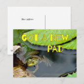 Jolie grenouille nouvelle maison Carte postale de  (Devant / Derrière)