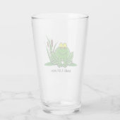 Jolie grenouille verte Design Verre Tumbler (Dos)