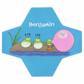 Jolie grenouilles drôles bubblegum dessin animé il (Plat)