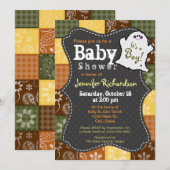 Jolie Halloween, Automne, Invitation Baby shower (Devant / Derrière)