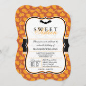 Jolie Halloween Thème Sweet 16 Fête Invitation (Devant / Derrière)
