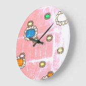jolie horloge à fleurs (Angle)