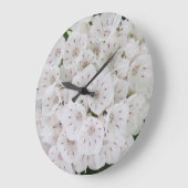 Jolie horloge de blanc Laurel Floral Mur (Angle)