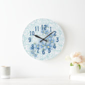 jolie horloge de fleurs bleues (Maison)