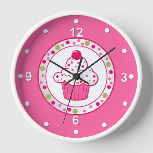 Jolie horloge murale Cupcake (Recto)