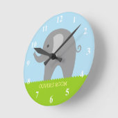Jolie horloge murale pour enfants en forme d'éléph (Angle)