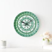 jolie horloge vintage plaque verte (Maison)