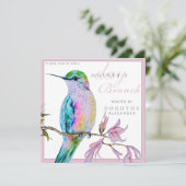 Jolie Hummingbird Fête des Mères Invitation Brunch (Debout devant)