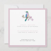 Jolie Hummingbird Fête des Mères Invitation Brunch (Dos)