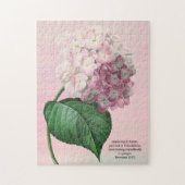 Jolie Hydrangea Fleurs Art Faith Puzzle (Vertical)