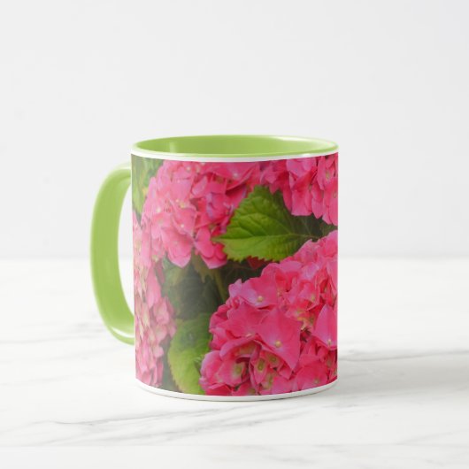 Jolie Hydrangea Flower Garden Mug rose (Devant gauche)
