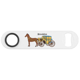 Jolie illustration de cheval et de calèche royale