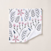 Jolie illustration florale tombant botanique (Gant de toilette)