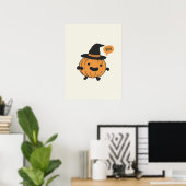 Jolie impression d'art de citrouille d'Halloween r (Bureau à domicile)