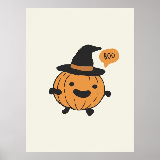 Jolie impression d'art de citrouille d'Halloween r (Devant)