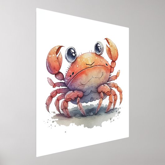 Jolie impression de crabe à feuille d'aluminium (Poser)