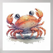 Jolie impression de crabe à feuille d'aluminium (Recto)
