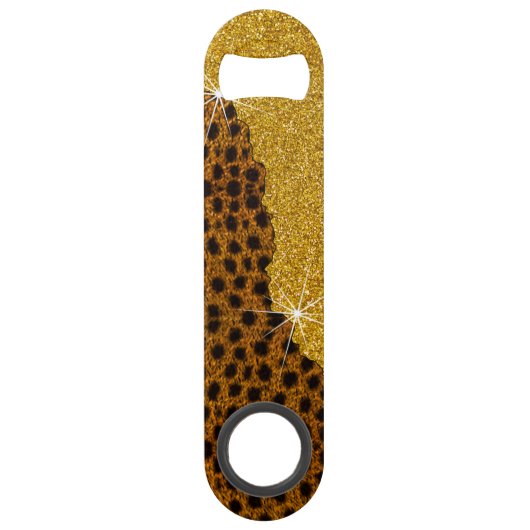 Jolie Impression de Cuir de Guépard avec Paillette (Devant)