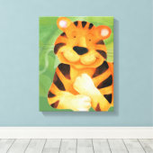 Jolie impression d'enveloppement de toile de tigre (Insitu (Plancher de Bois))