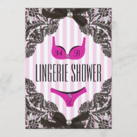 Jolie invitation à la douche Lingerie