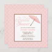 Jolie invitation à la douche nuptiale de parasol r (Devant / Derrière)